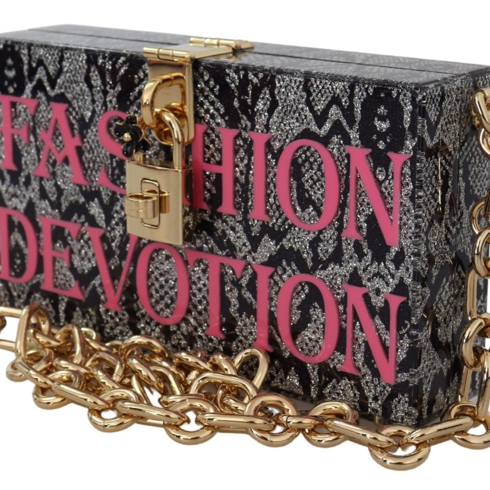 Gray Fashion Devotion Clutch Plexi SICILY BOX Purse